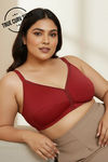 Zivame True Curv Cotton Laminated Non Wired Full Coverage Minimiser Bra - Sundried Tomato — thumbnail 1